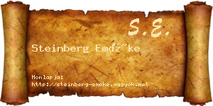 Steinberg Emőke névjegykártya